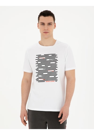 Pierre Cardin Erkek Beyaz Tişört 50280950-vr013 Beyaz