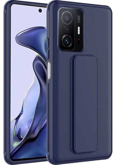 Xiaomi Mi 11t Pro 5g Kılıf Zore Qstand Kapak Lacivert