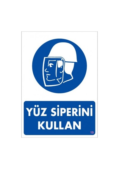 SÖNSAN UYARI LEVHALARI "YÜZ SİPERİNİ KULLAN" PVC 25*35