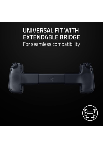 Kishi V2 Pro - Android İçin Mobil Oyun Kumandası Hypersense Dokunma Hissi, Uzatılabilir Orta Parça, Passthrough Şarj, Jak Çıkışı, Sanal Kontrol Modu Siyah