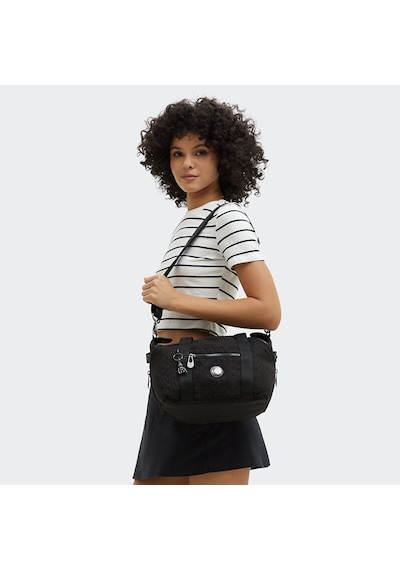 Kipling Kıplıng Art Mini Küçük Boy Omuz Çantası Siyah Black Sıgnature Jq Siyah