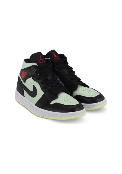 Nike Wmns Aır Jordan 1 Mıd Se Kadın Siyah / Yeşil Sneaker Siyah / Yeşil