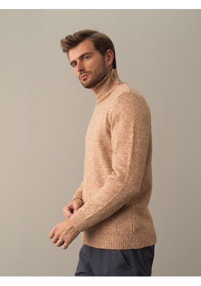 Xint Camel Regular Fit Balıkçı Yaka Kazak 801651