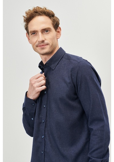 AC&Co / Altınyıldız Classics Erkek Lacivert Slim Fit Dar Kesim Düğmeli Yaka Flanel Oduncu Gömlek 4A2023100029LACM Lacivert AC&Co / Altınyıldız Classics Erkek Lacivert Slim Fit Dar Kesim Düğmeli Yaka Flanel Oduncu Gömlek 4A2023100029LACM Lacivert