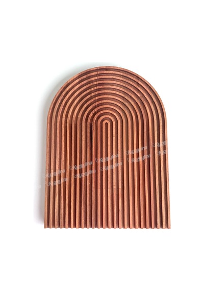 Gökkuşağı Desenli Dalgalı Ahşap Sunum Tabağı Büyük Boy 33x24 Cm Doğal Kayın Ağacı - Kl-ag52t52a Ahşap