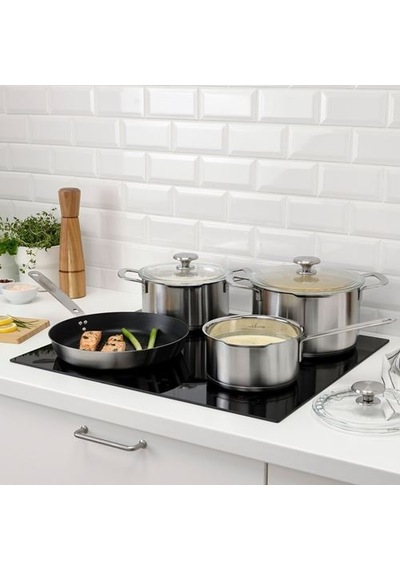 Ikea Hemkomst Tencere Ve Tava Seti 2-3-5 L 28 Cm Krom 7 Parça