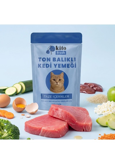 Fresh Ton Balıklı Kedi Yemeği%100 Taze İçerikli Mama 80 G