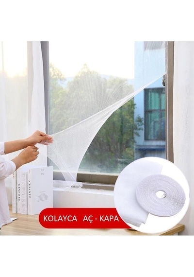 3 Adet Sineklik Yıkanabilir Pencere Sinekliği Cırt Bantlı Yapışka
