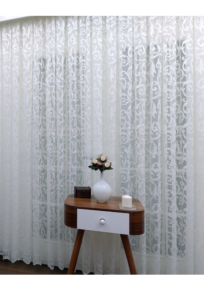 Evdepo Home Kullanıma Hazır Örme Tül Perde (543666960)