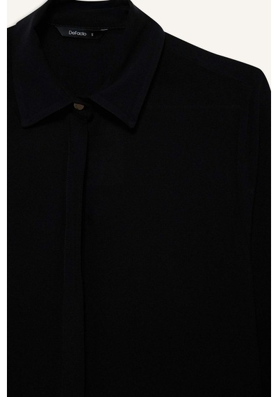 Defacto Regular Fit Basic Düz Uzun Kollu Gömlek Z6472az26spbk81 Siyah-bk81 Defacto Regular Fit Basic Düz Uzun Kollu Gömlek Z6472az26spbk81 Siyah-bk81
