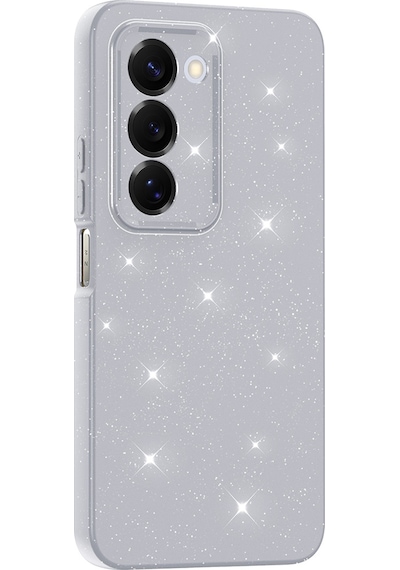 Redmi 15 Kılıf Kamera Korumalı Simli Lüks Mkst Koton Kapak - Mor Mor