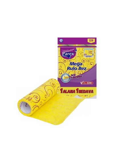 Parex %30 Mikrofiber Mega Rulo Temizlik Bezi 2 Adet Sarı