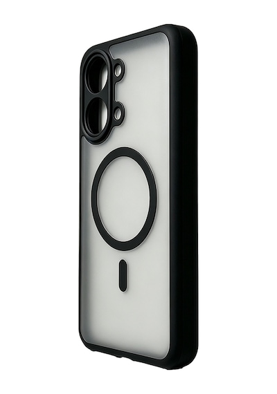 Xiaomi Poco X8 Pro Max Kılıf M-safe Şarj Özellikli Kamera Koruma Çerçeveli Lunex Kapak Siyah