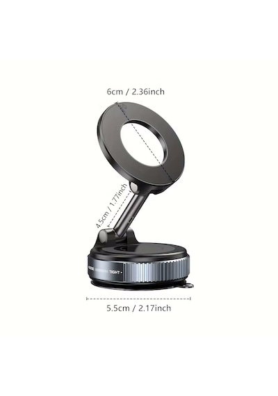 K007 Vakumlu Manyetik 360 Dönen Çok Amaçlı Araç Telefon Tutucu