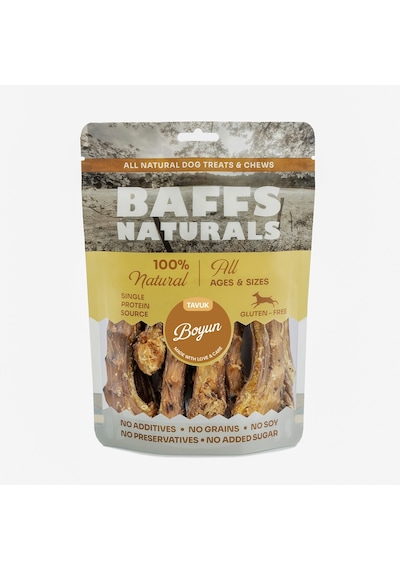 Baffs Naturals Tavuk Boyun Doğal Organik Çiğnemelik Köpek Ödül Maması 100 G