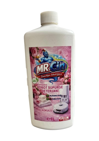 Mr.cin Robot Süpürge Deterjanı Gül Kokulu 1 Litre Tekli