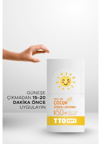 Tto Soft Roll-On Çocuk Güneş Losyonu Spf 50+ – Hassas Ciltler Için Güçlü Koruma 50 Ml