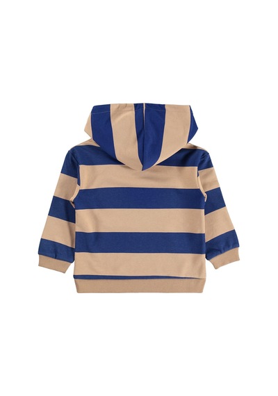Silversun Kids Silversun College Baskılı Kapşonlu 2-7 Yaş Sweatshirt - Mavi Saks Mavisi
