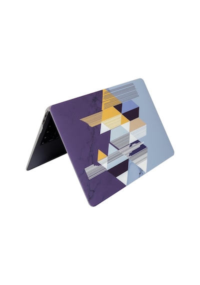 Macbook Air 13.6 İnç Geometrik Desenli Kılıf A2681 A3113 A3240 A3449 M2 M3 M4 M5 Uyumlu İnce Sert Kapak Hard Case Siyah Belirtilmemiş