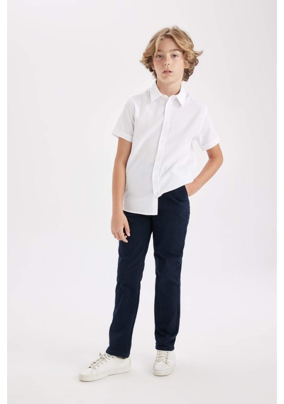 DeFacto Erkek Çocuk Düz Paça Beli Lastikli Cepli Lacivert Basic Düz Gabardin Okul Pantolonu T8850A624AUNV253 DeFacto Erkek Çocuk Düz Paça Beli Lastikli Cepli Lacivert Basic Düz Gabardin Okul Pantolonu T8850A624AUNV253