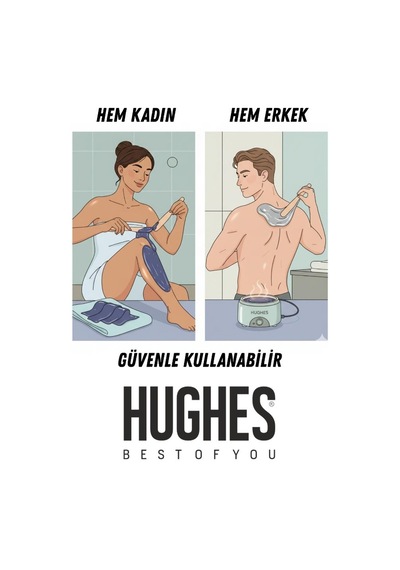 Hughes Profesyonel Kalıp Ağda 500 Ml Talk Pudralı