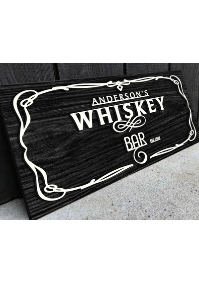 Bk Gift Kişiye Özel Kabartma Tasarım Siyah Ebony Ahşap Bar Tabelası, Home Bar Tabela, Rustik Ev Dekorasyonu, Duvar Dekoru-10