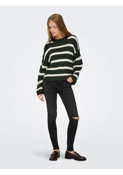 Jdy Jdyjusty L/s Stripe Pullover Kadın Kazak 15264902 Yeşil