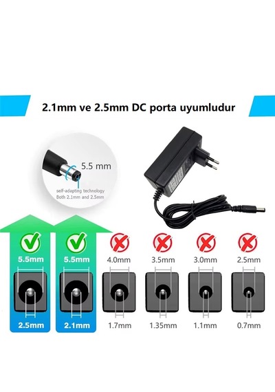 Dc 24v 1.5a Nem Nozülü Adaptörü