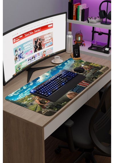 Far Cry Kaymaz Dikişli Kauçuk Oyuncu Mousepad V1 - 90x40 Xxl Gaming Mouse Pad Fare Altlığı