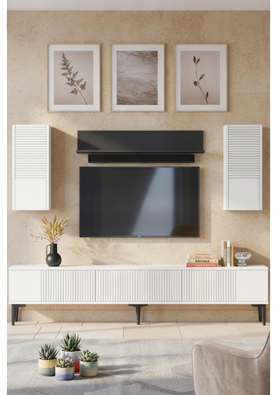 Tvr1819b Corsa Tv Ünitesi Takımı Beyaz 180cm