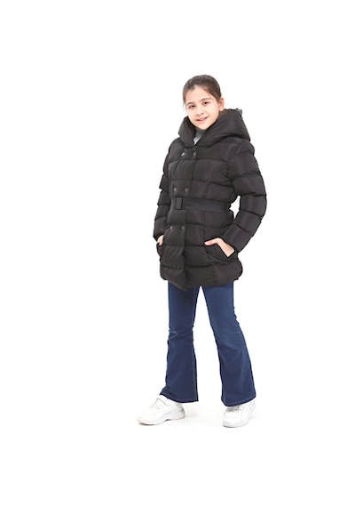 Benitto Kids Kız Çocuk Mont 51266-Siyah