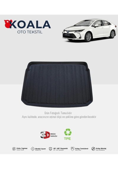 Toyota Uyumlu Corolla Sedan 2019 Ve Sonrası 3d Bagaj Havuzu
