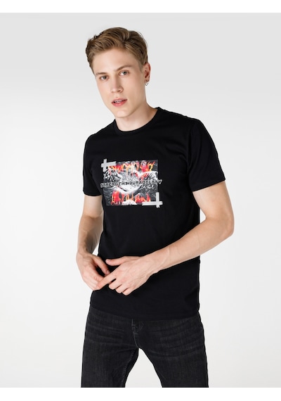 Colin's Colins Siyah Erkek Tshirt K.Kol Cl1064711 Q1.V2 Blk 001