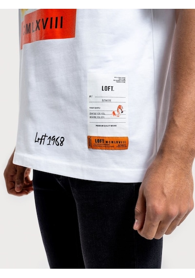 LOFT Loose Fit Erkek Tshirt K.kol Lf2036532 Q1.v1 Beyaz