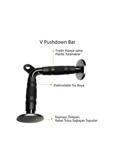 Fitnes Aparatları Set - Rowing Bar - Lat Triceps Bar - Triceps Halat - Tek El Çekiş Aparatı - V Bar