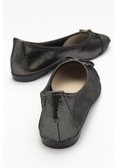 Luvishoes Luvi Shoes Simli Hakiki Deri Kadın Babet 02 Siyah