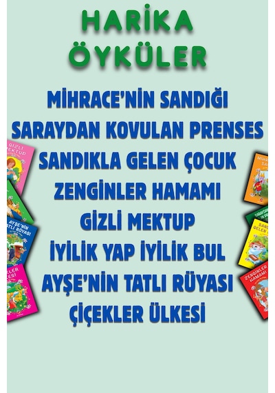 Harika Öyküler - Meb Uyumlu 2. 3. 4. Sınıf Tavsiyeli Çocuk Hikayeleri Öykü Kitapları 8 Kitap