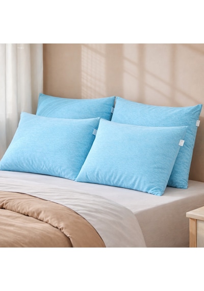 4'lü Pamuklu 50x70 Yastık Kılıfı Turkuaz