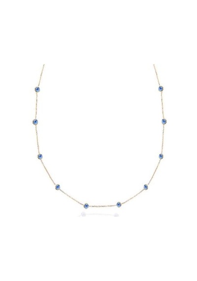 Diamond Line-Gülaylar - Sarı Altın 14 Ayar Nazar Boncuğu Kolye N11.25252