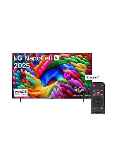 LG 65NANO90A 65" 165 Ekran 4K Smart AI Uydu Alıcılı Sihirli Kumanda Webos25 Nanocell Tv