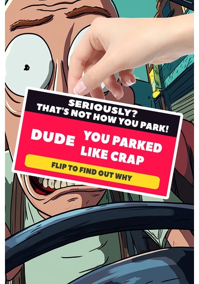 Parking Card Effective And Fun Warning Card For Bad Parking 25 Pieces 9.5 7 Cm