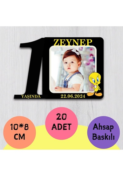 Resimli Ahşap Magnet 50 Adet