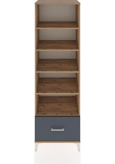 Hyperion Dolap 5 Raflı Tek Çekmeceli 60x44x195 Çam-antrasit Atlas Çam
