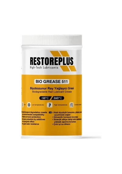 Restoreplus Bıo Gease 511 Biyobozunur Ray Yağlayıcı Gesi 1 KG