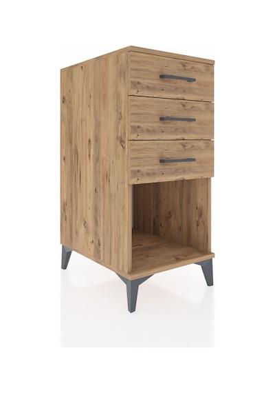 Kronos Komodin 3 Çekmeceli 44x59x96 Çam-çam Atlas Çam