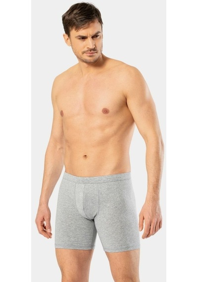 Cacharel Erkek Likralı Uzun Boxer Bel Bantlı 1336/Gri 001