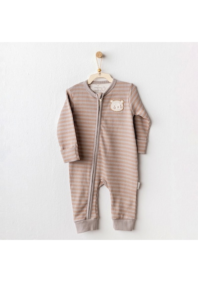 Andywawa Ac25184 Bear Time Unisex Bebek Tulum Bej