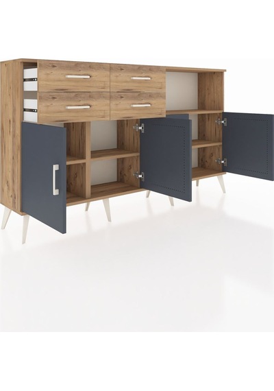 Arges Konsol 4 Raflı 4 Çekmeceli 4 Kapaklı 176x30x99 Çam-antrasit/çam Antrasıt/atlas Çam - Atlas Çam Arges Konsol 4 Raflı 4 Çekmeceli 4 Kapaklı 176x30x99 Çam-antrasit/çam Antrasıt/atlas Çam - Atlas Çam