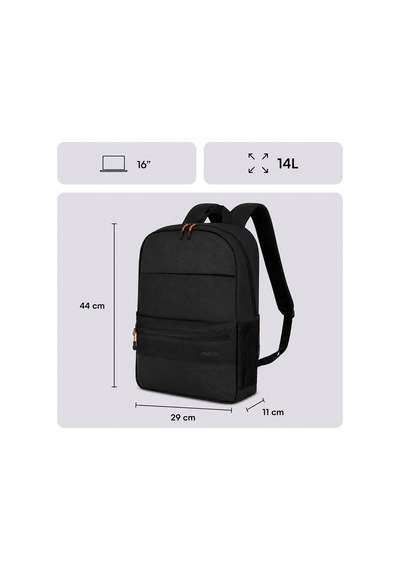 Pax Motion Mcc-1623 16 İnç Laptop Sırt Çantası, Mackbook Sırt Çantası, Bilgisayar Ve Notebook Çantası, Kadın Erkek Bilgisayar İş Çantası, Üniversite Okul Çantası, Siyah