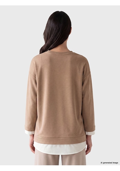 Lcw Everyday Kahverengi Oversize Soft Touch Kadın Sweatshirt